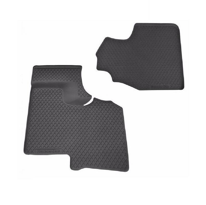 Mercedes Floor Mat Set - Front (All-Weather) (Black) (w/o Floor Air Duct)